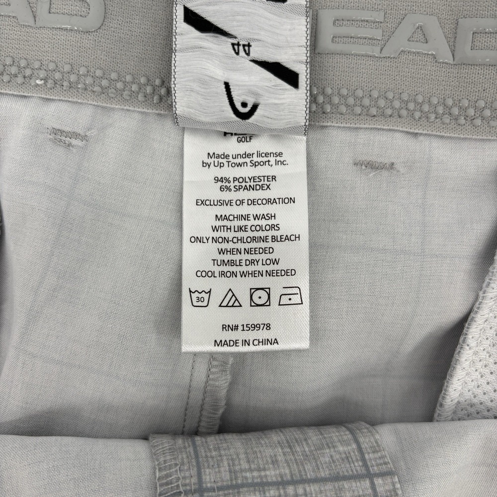 HEAD Golf Shorts Grayish/Light Blue Men's Size 44 Great Condition Squares Design - Picture 3 of 6